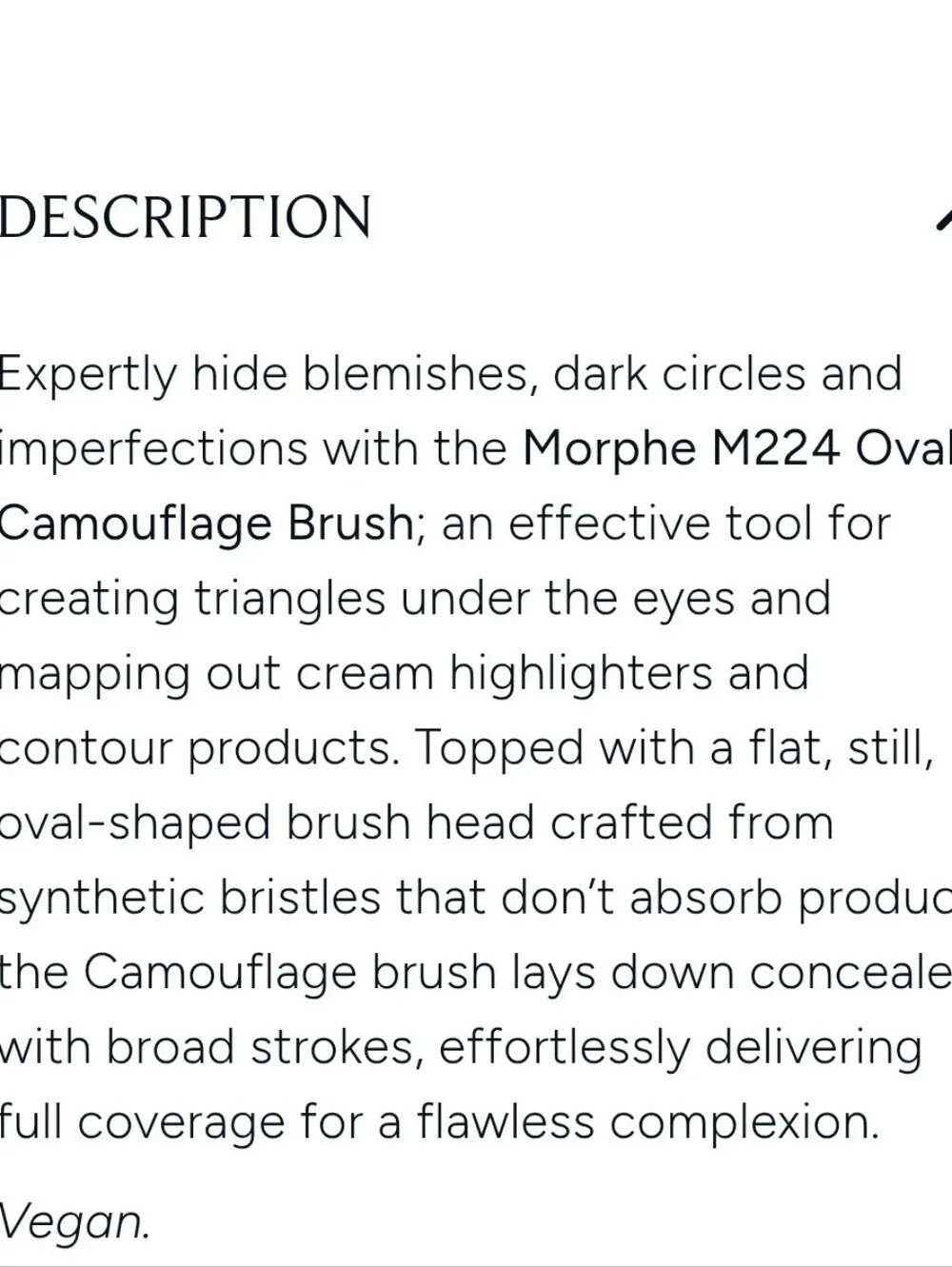 Morphe M224 Oval Camouflage Concealer Brush